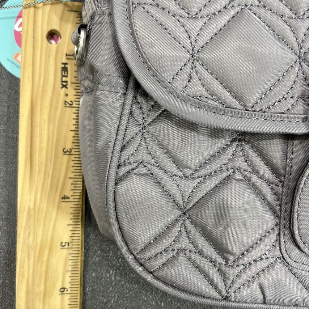 Lug Signature Mini Swing Crossbody Bag Grey Magnetic Flap NWT - Picture 12 of 12